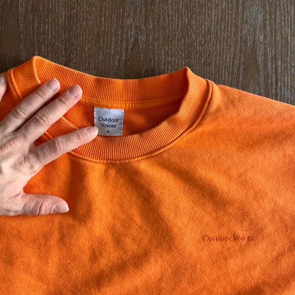 Outdoor Voices (OV) Orange Nimbus Crewneck - Picture 6 of 7